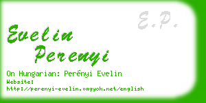 evelin perenyi business card